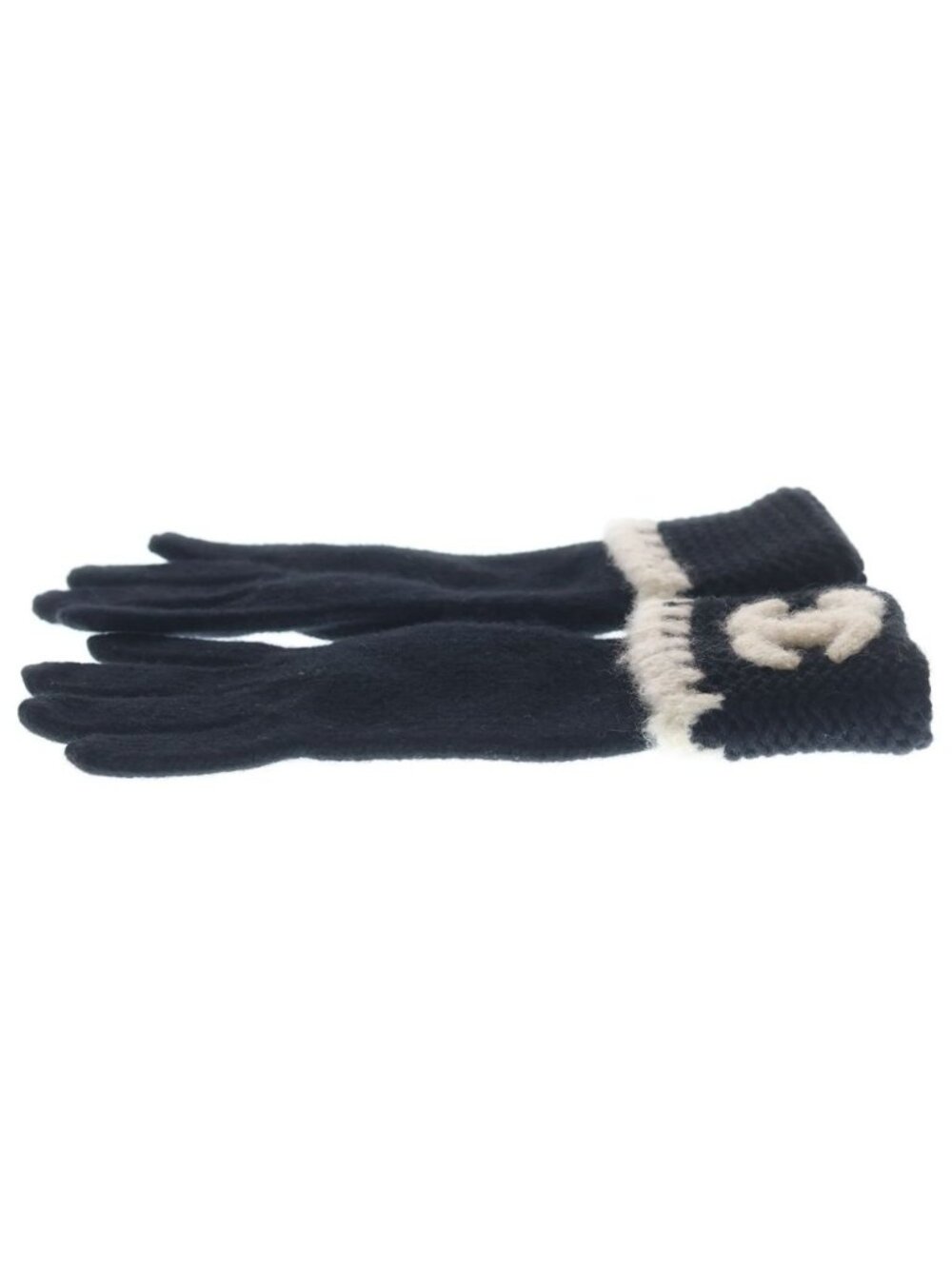 Chanel CC Logo Cashmere Knit Gloves Black - Picture 4 of 6